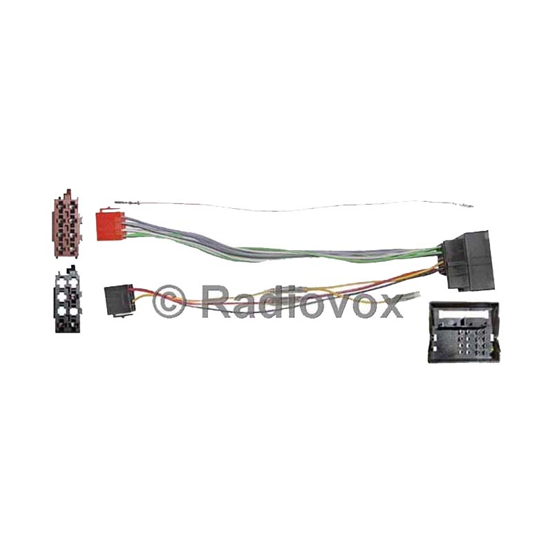 Adaptador ISO de Radio de coche, Cable de conversión extendido para  peugeot, Citroen, Audi, VW