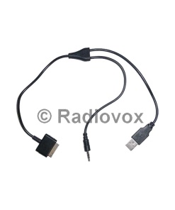 CABLE USB+JACK 3.5mm A IPOD