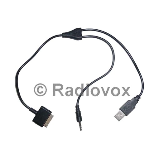 CABLE USB+JACK 3.5mm A IPOD