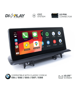 Pantalla multimedia ZZ2 de 10,25'' para BMW Serie 1 (E81/E82/E83/E87/E88) 2004–2008 equipado con el sistema CCC