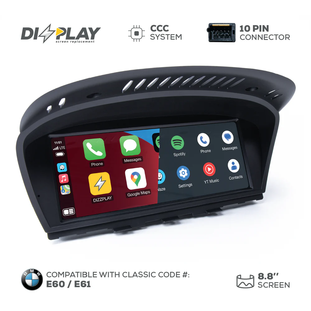 Pantalla multimedia ZZ2 de 8,8" para BMW Serie 5 (E60/E61) 2004–2008 equipado con el sistema CCC