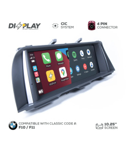 Pantalla multimedia ZZ2 de 10,25" para BMW Serie 5 (F10/F11) 2011–2012 equipado con el sistema CIC