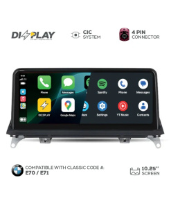 Pantalla multimedia ZZ2 de 10,25" para BMW X5-X6 (E70/E71) 2010–2014 equipado con el sistema CIC