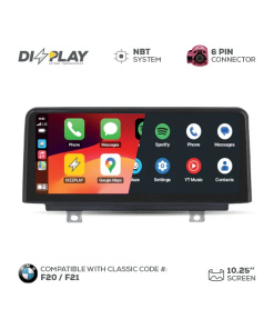 Pantalla multimedia ZZ2 de 10,25" para BMW Serie 2 (F20/F21) 2013–2015 equipado con el sistema NBT