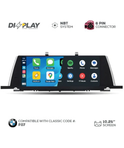Pantalla multimedia ZZ2 de 10,25" para BMW Serie 5 GT (F07) 2013–2017 equipado con el sistema NBT