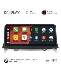 Pantalla multimedia ZZ2 de 10,25" para BMW X5/X6 (F15/F16) 2013–2016 equipado con el sistema NBT – UHD