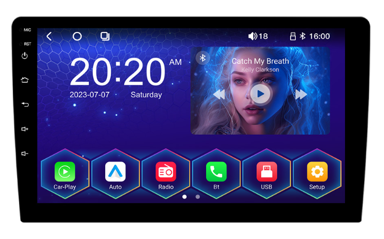 Pantalla multimedia 10" LINUX con Carplay + And. Auto wireless