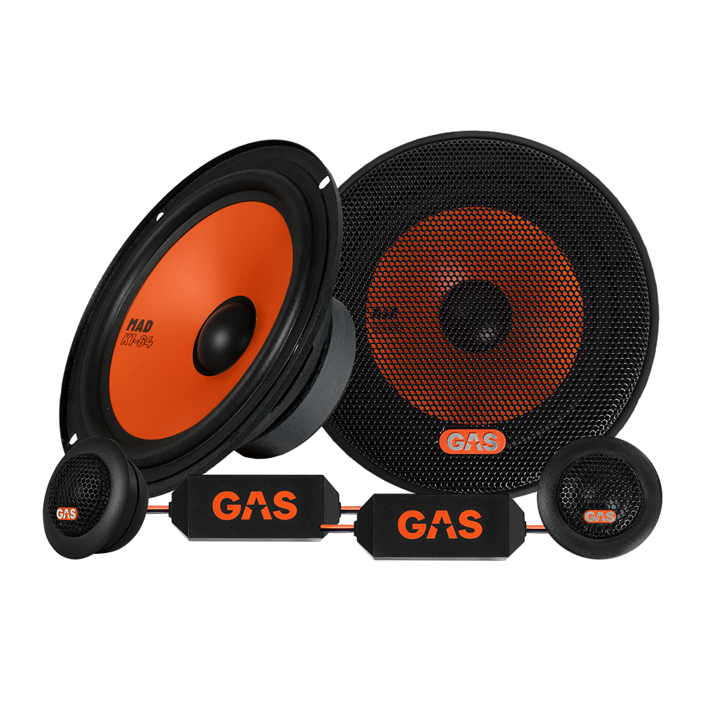 Altavoces GAS AUDIO 6,5" 80W RMS 4 Ohmios 2 vias separadas