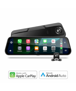 RETROVISOR DVR 9,66"+REAR CAM STEEL MATE S910 CON CARPLAY + ANDROID AUTO