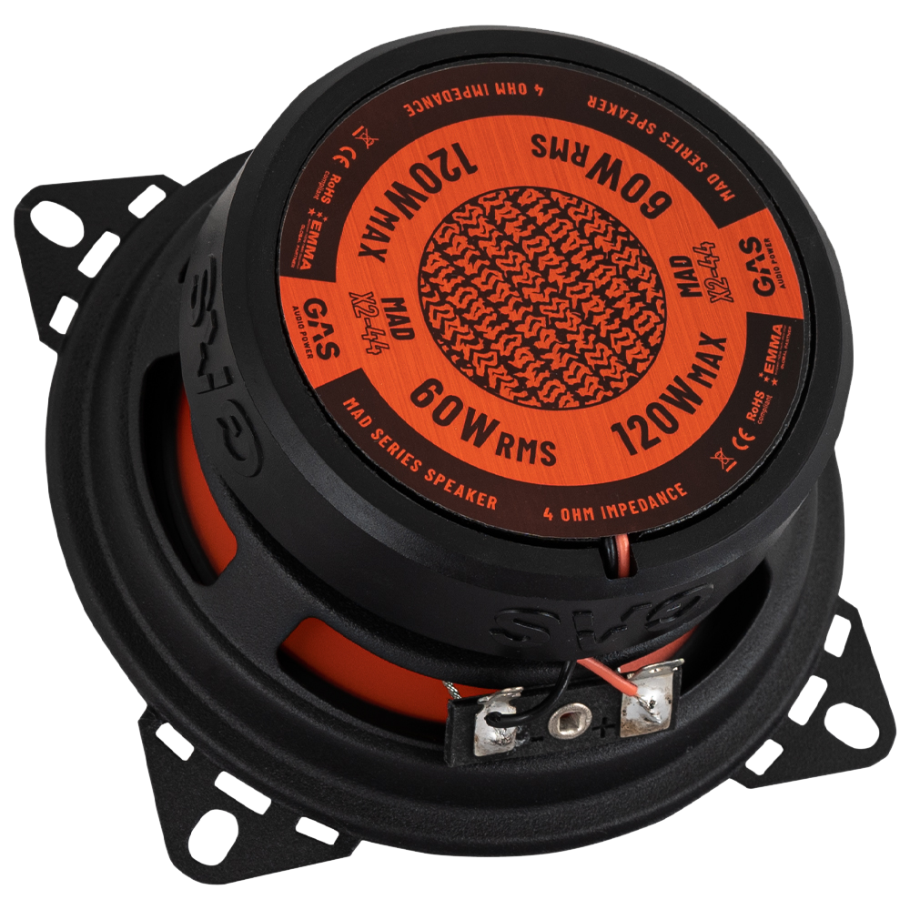 Altavoces GAS AUDIO 4" 60W RMS 4 Ohmios 2 vias coaxiales - Imagen 2