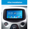 Kit de instalacion para pantalla de 9" en Toyota Aygo, Citroen C1 y Peugeot 108 (desde 2014)