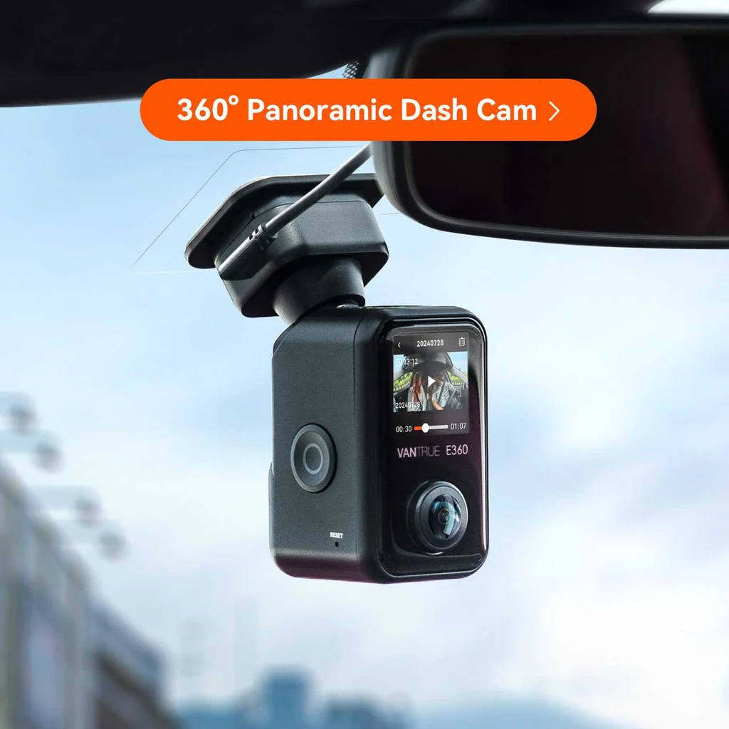 Cámara DVR Vantrue E360 5K con pantalla 1,54", 360º, Wifi y GPS - Imagen 4