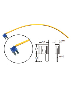 MINI FUSIBLE 15A CON CABLE (UNIDAD)
