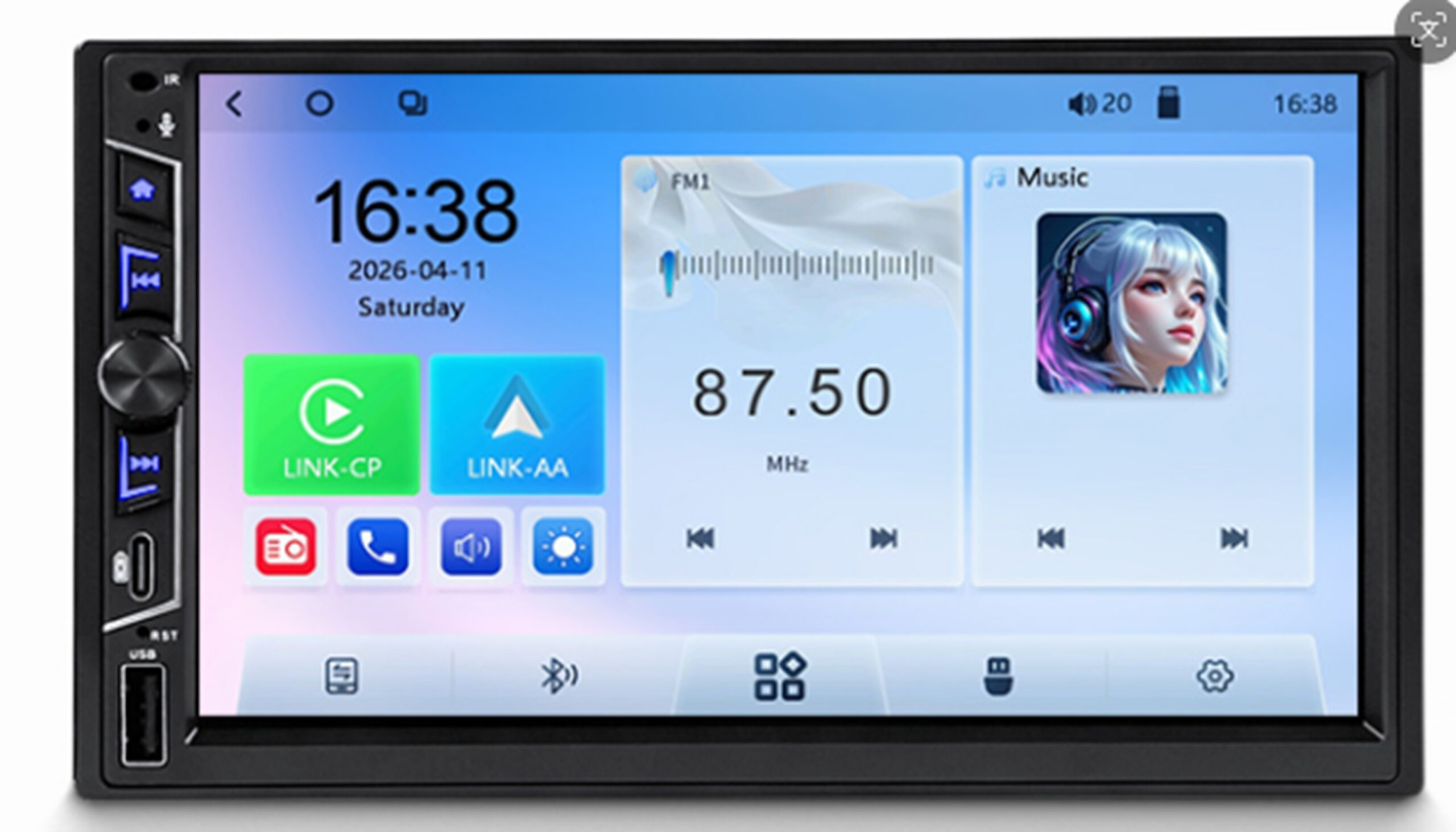 Pantalla multimedia 7" LINUX con Carplay + And. Auto wireless